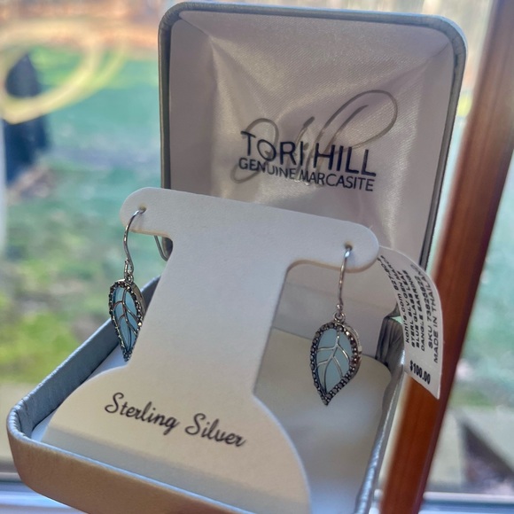 Tori Hill Sterling Silver Marcasite Earrings - Picture 13 of 17